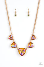 Load image into Gallery viewer, Paparazzi Accessories: Cosmic Constellations - Gold Oil Spill/UV Necklace