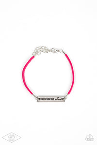 Paparazzi Accessories: Have Faith - Pink Inspirational Bracelet - Black Diamond Fan Favorite