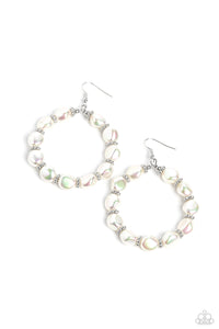 Paparazzi Accessories: The PEARL Next Door - White Iridescent Earrings