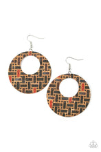Load image into Gallery viewer, Paparazzi: Put A Cork In It - Black Cork-like Earrings - Jewels N’ Thingz Boutique