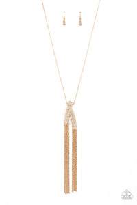Paparazzi Accessories: Out of the SWAY - Gold Rhinestone Necklace