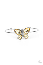 Load image into Gallery viewer, Paparazzi Accessories: Butterfly Beatitude Necklace AND Free-Flying Flutter Bracelet - Yellow SET