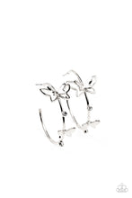 Load image into Gallery viewer, Paparazzi Accessories: Full Out Flutter - White Butterfly Earrings