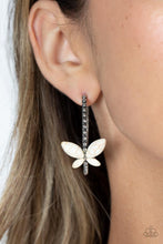 Load image into Gallery viewer, Paparazzi Accessories: Bohemian Butterfly - White Earrings
