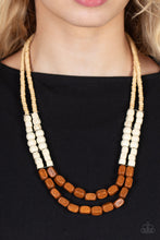 Load image into Gallery viewer, Paparazzi Accessories: Bermuda Bellhop - Brown Wooden Necklace