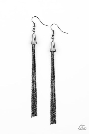 Paparazzi: Shimmery Streamers - Black Earrings - Jewels N’ Thingz Boutique
