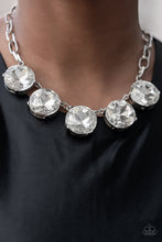 Load image into Gallery viewer, Paparazzi Accessories:  - Limelight Luxury - White Necklace  - EXCLUSIVE Empower Me Pink