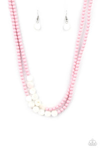 Paparazzi Accessories: Extended STAYCATION - Pink Necklace - Jewels N Thingz Boutique