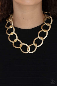 Paparazzi Accessories: Industrial Intimidation - Gold Necklace - Jewels N Thingz Boutique