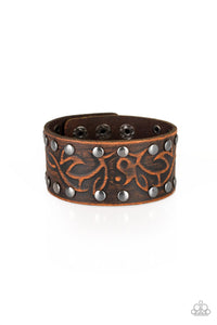 Paparazzi: Nature Guide - Brown Leather-Like Bracelet - Jewels N’ Thingz Boutique