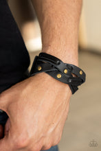 Load image into Gallery viewer, Paparazzi Accessories: Rugged Roundup - Brass Urban Leather Bracelet