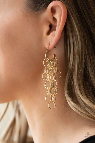 Paparazzi Accessories: Long Live The Rebels - Gold Earrings - Jewels N Thingz Boutique