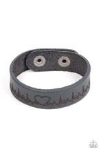 Load image into Gallery viewer, Paparazzi Accessories: Haute Heartbeat - Silver Leather Bracelet - Jewels N Thingz Boutique