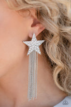 Load image into Gallery viewer, Paparazzi Accessories: Superstar Solo - White Earrings - Life Of The Party