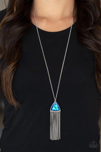 Paparazzi Accessories: Proudly Prismatic - Blue UV Shimmer Necklace - Jewels N Thingz Boutique