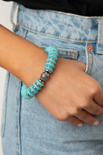 Paparazzi Accessories: Eco Experience  - Blue/Turquoise Bracelet - Jewels N Thingz Boutique