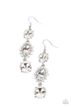 Load image into Gallery viewer, Paparazzi Accessories: Magical Melodrama - White Iridescent Earrings