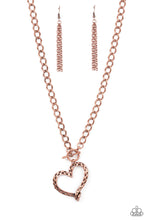 Load image into Gallery viewer, Paparazzi Accessories: Reimagined Romance - Copper  Heart Necklace