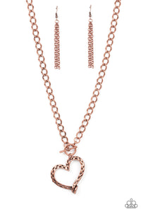 Paparazzi Accessories: Reimagined Romance - Copper  Heart Necklace