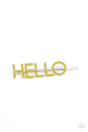 Paparazzi Accessories: Hello There - Yellow Bobby Pin