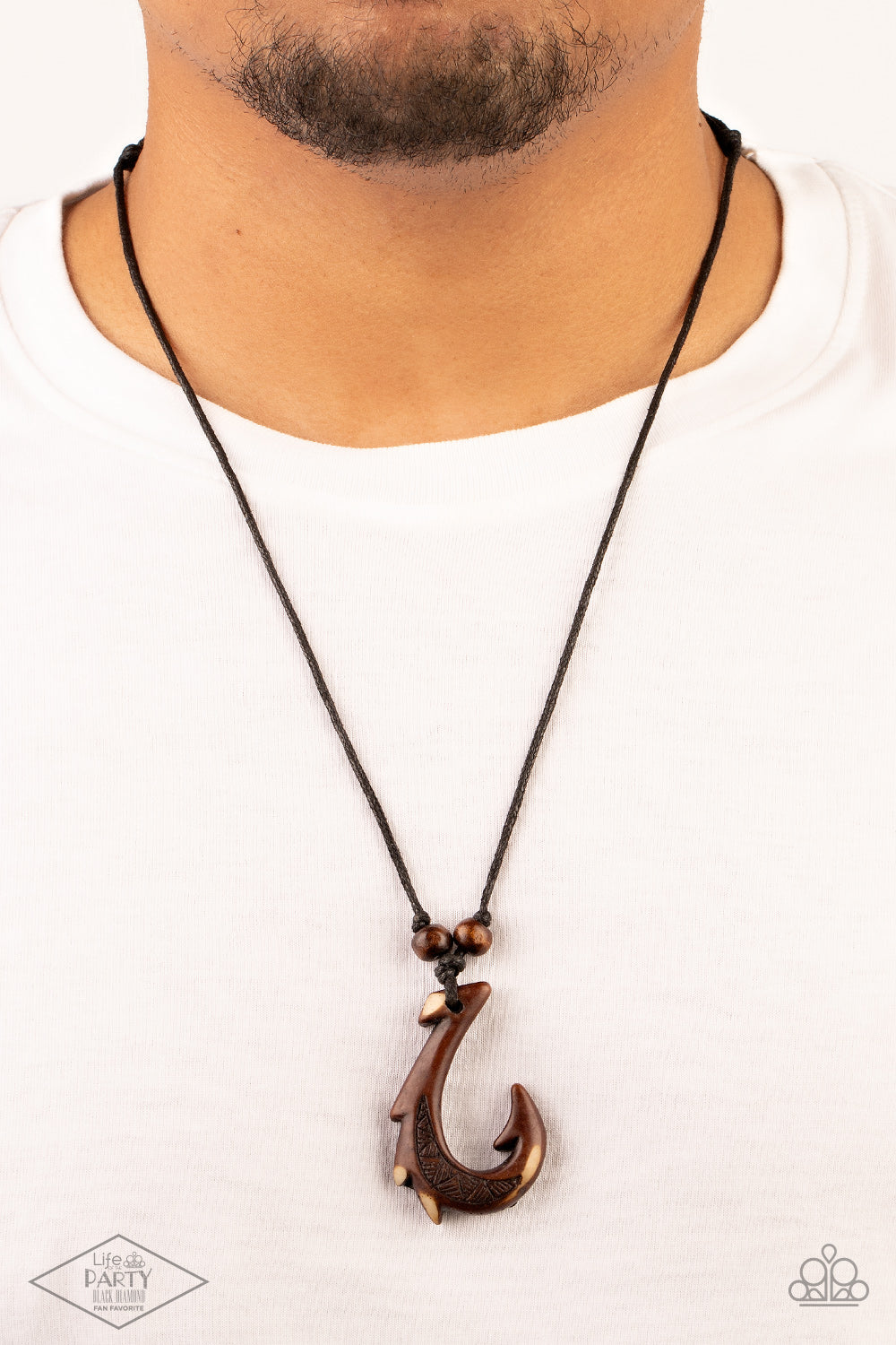 Paparazzi Accessories: Off The Hook - Black Urban Necklace - Black Diamond Fan Favorite