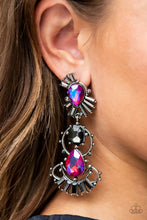 Load image into Gallery viewer, Paparazzi Accessories: Ultra Universal - Pink Iridescent Earrings - Life Of The Party