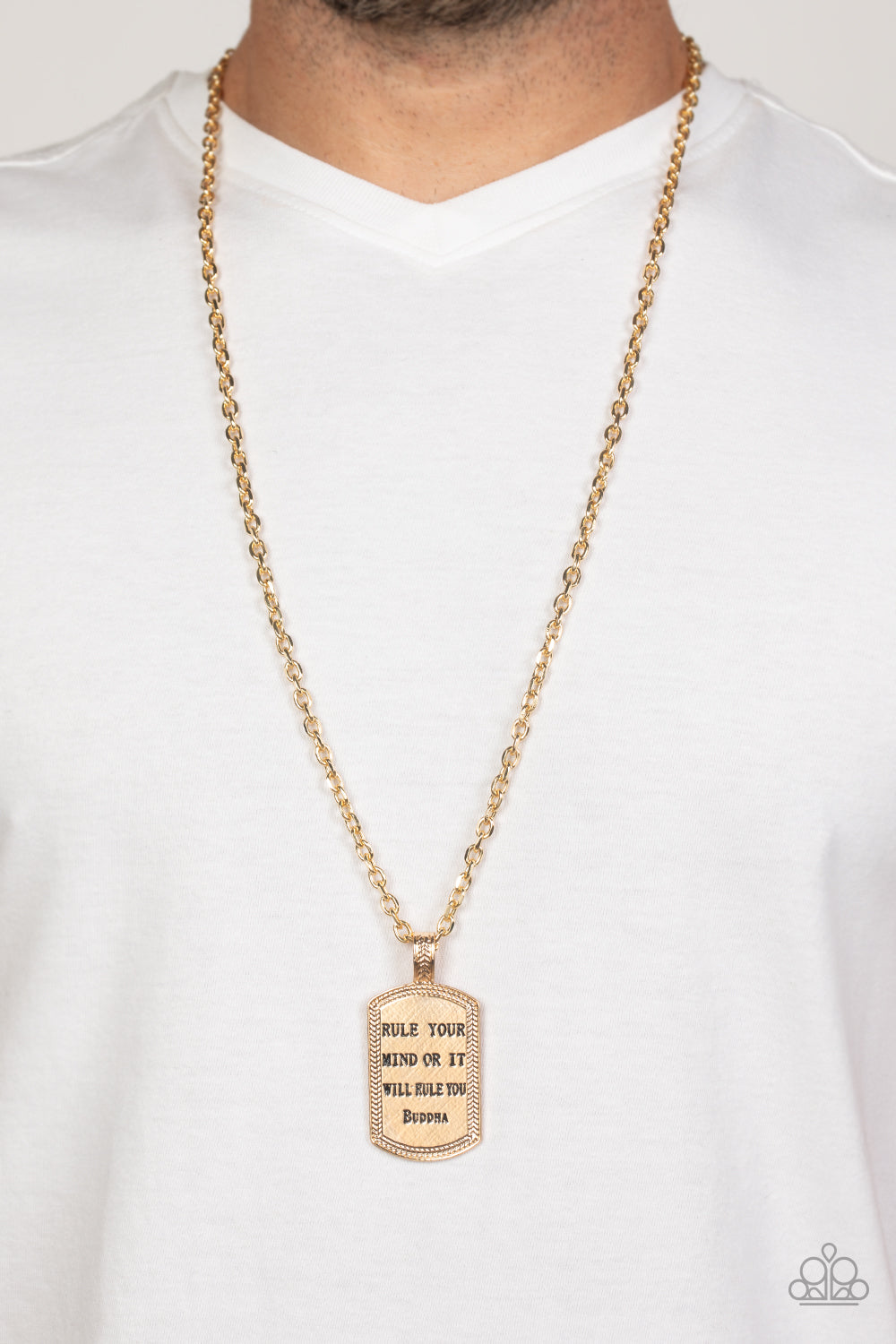 Paparazzi Accessories: Empire State of Mind - Gold Inspirational Necklace