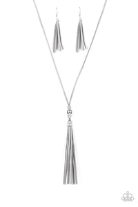 Paparazzi: Hold My Tassel - Silver Necklace - Jewels N’ Thingz Boutique