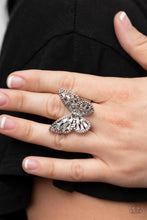 Load image into Gallery viewer, Paparazzi Accessories: Bright-Eyed Butterfly - White Butterfly Ring