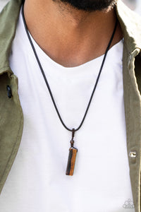 Paparazzi Accessories: Comes Back ZEN-fold - Brown Urban Necklace