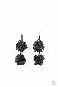 Paparazzi Accessories: Celestial Collision - Black Seed Bead Earrings - Jewels N Thingz Boutique
