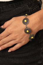 Load image into Gallery viewer, Paparazzi Accessories: Mojave Mandalas - Yellow Bracelet - Jewels N Thingz Boutique