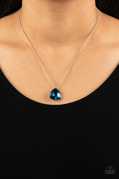 Blue teardrop on sale necklace paparazzi