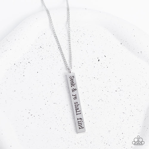 Paparazzi Accessories: Matt 7:7 - Silver Inspirational Necklace