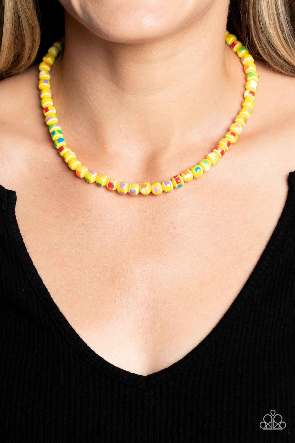 Stylishly Square Yellow Paparazzi Necklace – jemtastic jewelry