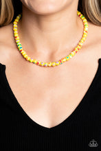 Load image into Gallery viewer, Paparazzi Accessories: Gobstopper Glamour - Yellow Necklace