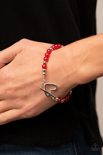 Paparazzi Accessories: Following My Heart - Red Bracelet