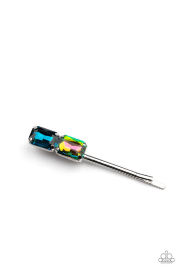 Paparazzi Accessories: Material Girl Goals - Blue Oil Spill Bobby Pin