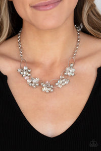 Paparazzi Accessories: Effervescent Ensemble - White Iridescent Necklace - Life Of The Party Exclusive - Jewels N Thingz Boutique