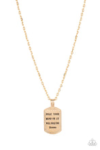 Load image into Gallery viewer, Paparazzi Accessories: Empire State of Mind - Gold Inspirational Necklace