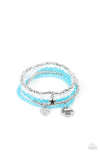 Load image into Gallery viewer, Paparazzi Accessories: Teenage DREAMER - Blue Inspirational Bracelet