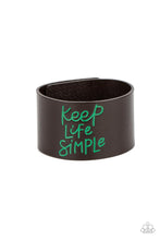 Load image into Gallery viewer, Paparazzi Accessories: Simply Stunning - Green Leather Inspirational Bracelet
