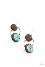 Load image into Gallery viewer, Paparazzi Accessories: Artisanal Aesthetic - Blue/Turquoise Wooden Earrings