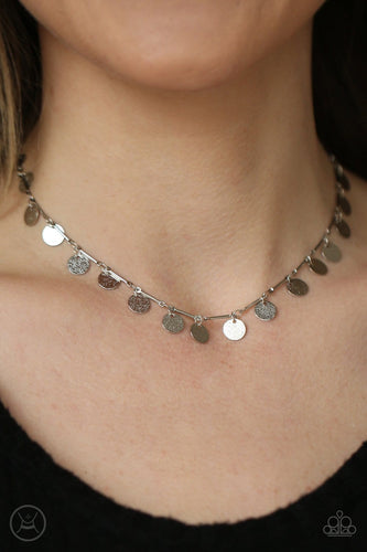 Paparazzi Accessories: Musically Minimalist - Silver Choker - Jewels N Thingz Boutique