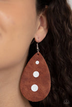 Load image into Gallery viewer, Paparazzi Accessories: Rustic Torrent - Brown Leather Earrings - Jewels N Thingz Boutique