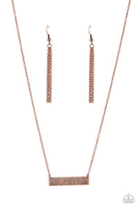 Paparazzi Accessories: Living The Mom Life - Copper Mother's Day Necklace