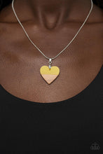 Load image into Gallery viewer, Paparazzi Accessories: You Complete Me - Yellow Acrylic Heart Necklace