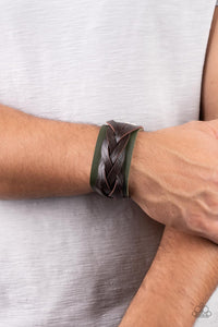 Paparazzi Accessories: Rein it in - Green Urban Leather Bracelet