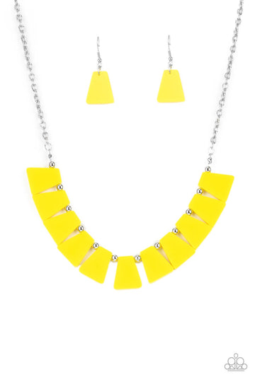 Paparazzi on sale yellow necklace