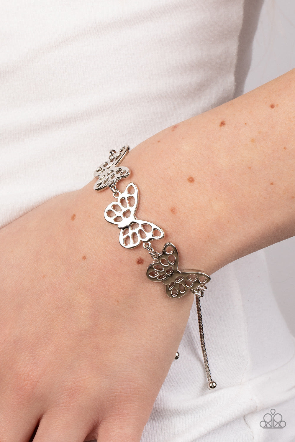 Paparazzi Accessories: Put a WING on It - Silver Butterfly Bracelet
